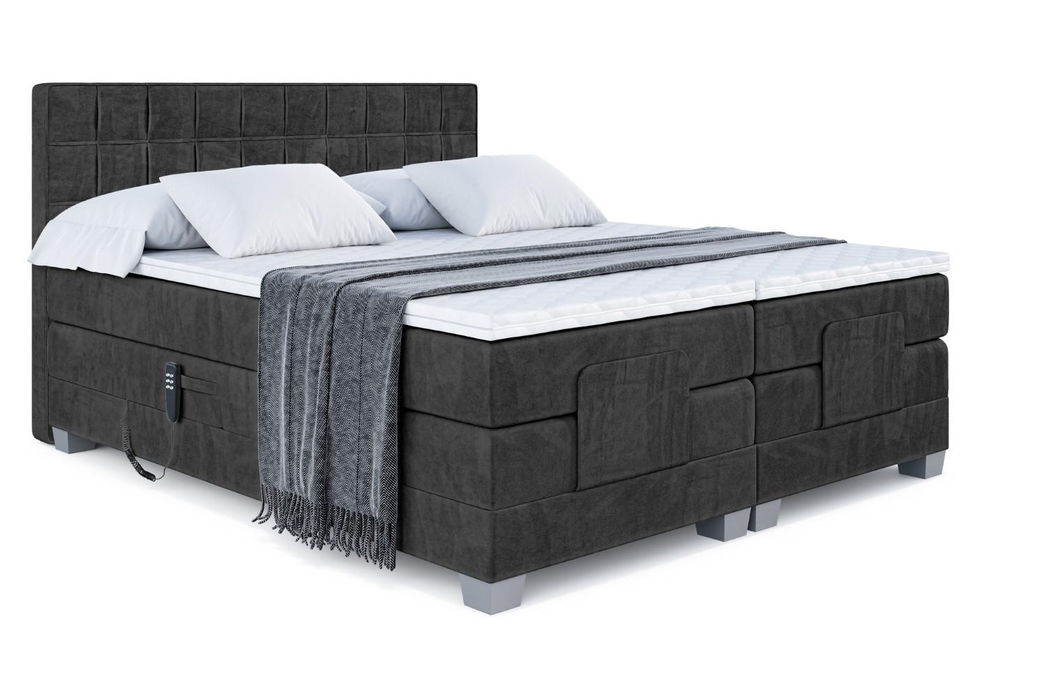 wohnli-moebel-suche-800000814485 Wohnli Möbelsuche - BOXSPRINGBETT elektrisch verstellbar mit 2 Matratzen H4/Taschenfederung OSTO EL 140 x 200 Schwarz