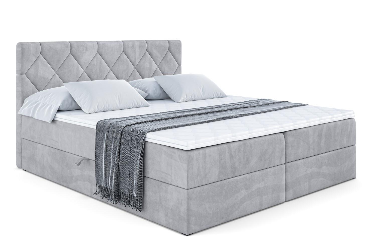 wohnli-moebel-suche-800000814502 Wohnli Möbelsuche - BOXBETT mit Matratze H3 und Lattenrost - CATOR - 180 x 200 Hellgrau