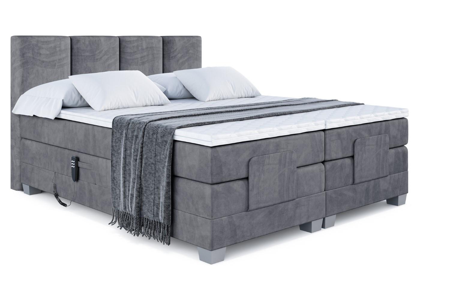 wohnli-moebel-suche-800000814511 Wohnli Möbelsuche - BOXSPRINGBETT elektrisch verstellbar mit 2 Matratzen H4/Taschenfederung ROKS EL 180 x 200 Dunkelgrau