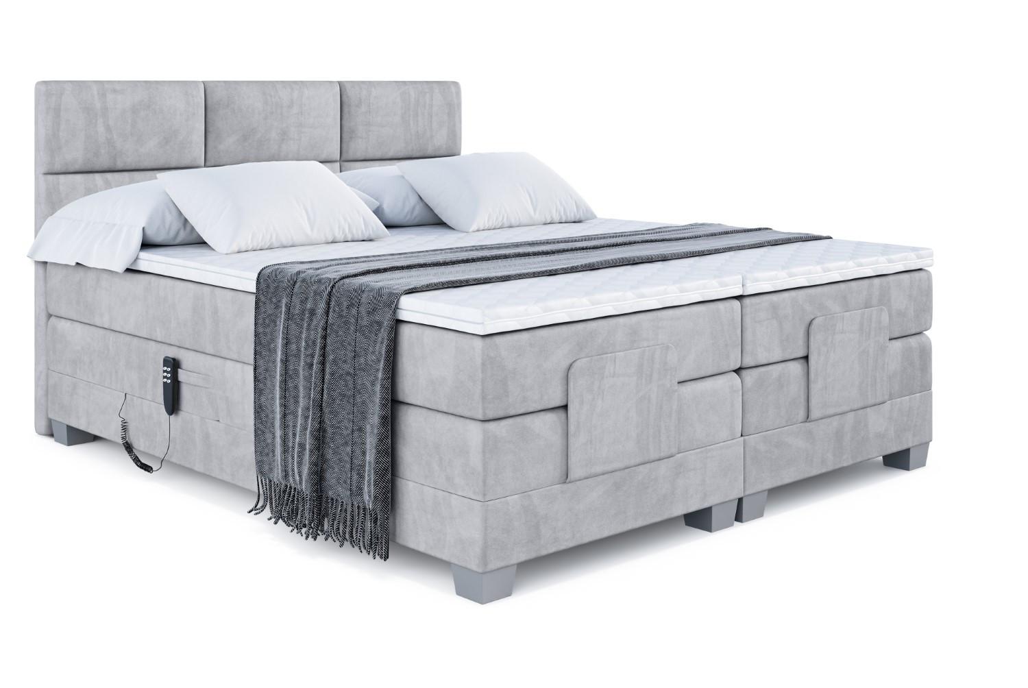 wohnli-moebel-suche-800000814523 Wohnli Möbelsuche - BOXSPRINGBETT elektrisch verstellbar mit 2 Matratzen H4/Taschenfederung PROT EL 140 x 200 Grau