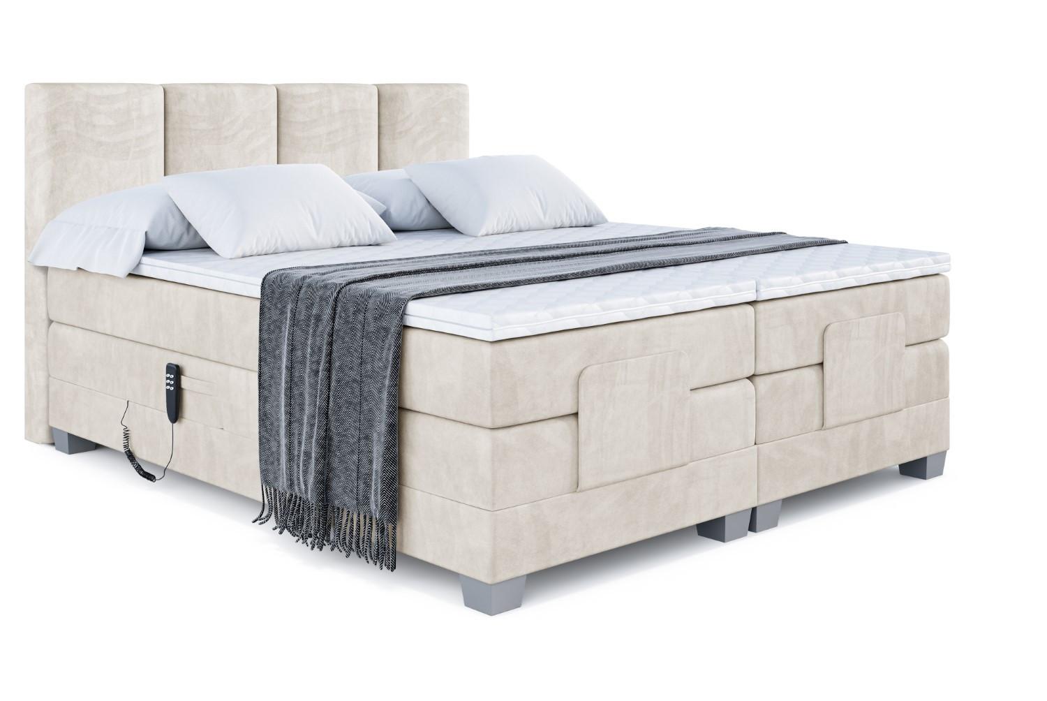 wohnli-moebel-suche-800000814528 Wohnli Möbelsuche - BOXSPRINGBETT elektrisch verstellbar mit 2 Matratzen H4/Taschenfederung ROKS EL 140 x 200 Creme