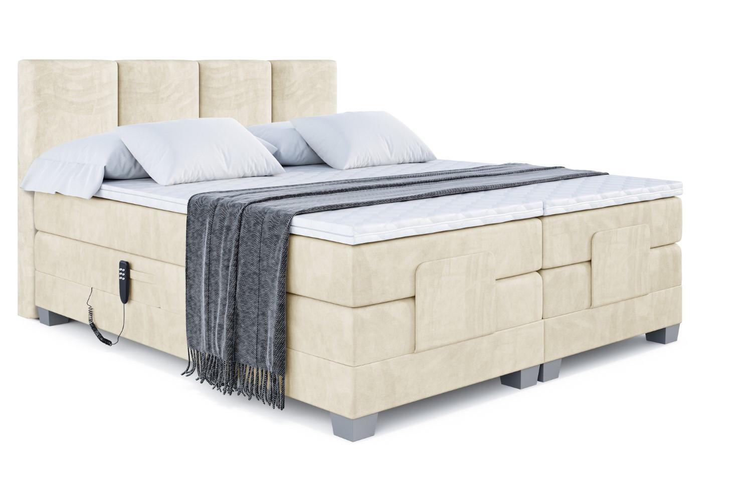 wohnli-moebel-suche-800000814532 Wohnli Möbelsuche - BOXSPRINGBETT elektrisch verstellbar mit 2 Matratzen H4/Taschenfederung ROKS EL 180 x 200 Beige