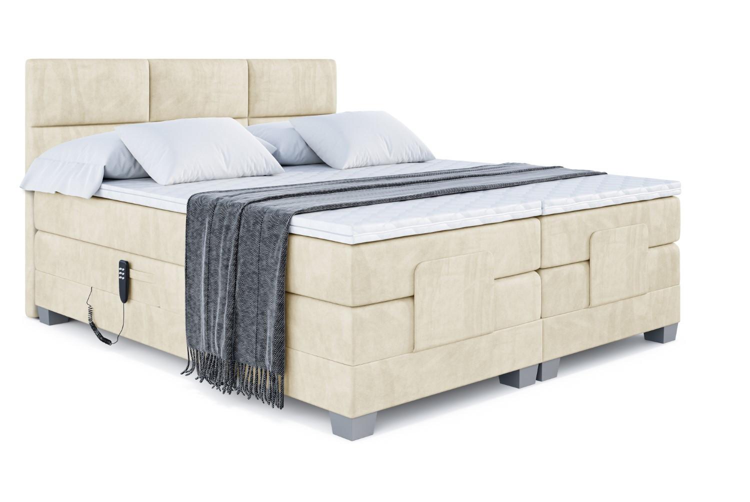 wohnli-moebel-suche-800000814591 Wohnli Möbelsuche - BOXSPRINGBETT elektrisch verstellbar mit 2 Matratzen H4/Taschenfederung PROT EL 200 x 200 Beige