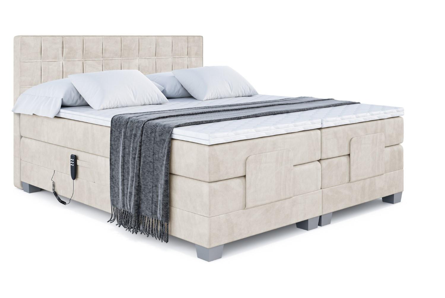 wohnli-moebel-suche-800000814598 Wohnli Möbelsuche - BOXSPRINGBETT elektrisch verstellbar mit 2 Matratzen H4/Taschenfederung OSTO EL 180 x 200 Creme