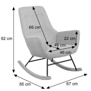 SCHAUKELSTUHL Braun Holz MCW Möbel > Sessel > Relaxsessel Braun