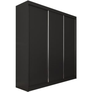 wohnli-moebel-suche-800000817083 Wohnli Möbelsuche - SCHWEBETÜRENSCHRANK Mario II 240/216/61 schwarz mit Schubladen