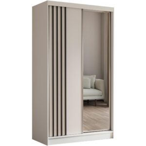 wohnli-moebel-suche-800000817143 Wohnli Möbelsuche - SCHWEBETÜRENSCHRANK Nela II 120/216/61 weiß mit Schubladen