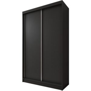 wohnli-moebel-suche-800000817157 Wohnli Möbelsuche - SCHWEBETÜRENSCHRANK Mario II 120/216/61 schwarz mit Schubladen