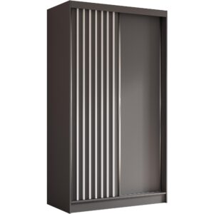wohnli-moebel-suche-800000817229 Wohnli Möbelsuche - SCHWEBETÜRENSCHRANK Helios II 120/216/61 grau+weiß mit Schubladen