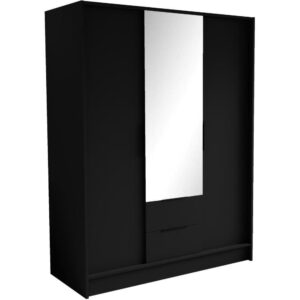 wohnli-moebel-suche-800000817308 Wohnli Möbelsuche - DREHTÜRENSCHRANK Niko 150/51/200 cm schwarz