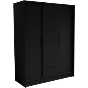 wohnli-moebel-suche-800000817358 Wohnli Möbelsuche - DREHTÜRENSCHRANK Niko 150/51/200 cm schwarz