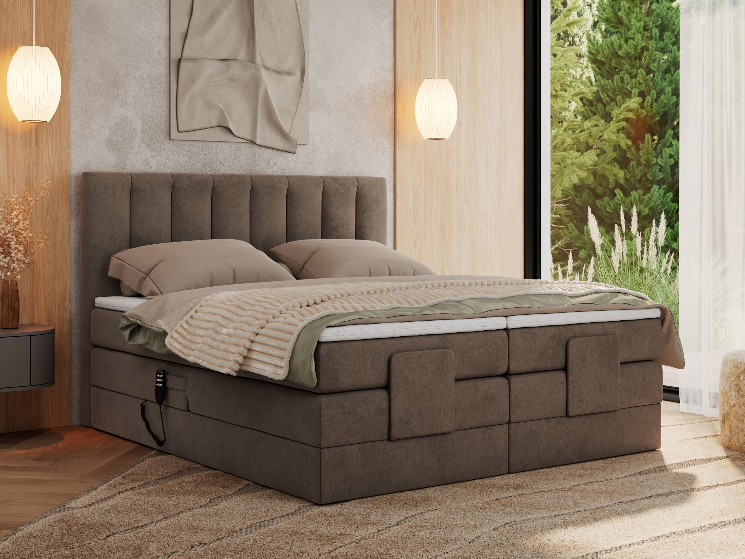 wohnli-moebel-suche-800000820703-1 BOXBETT COMFORTO 200/200 - Braun Velvet - H3 Holz MKS Möbel > Betten > Boxspringbetten Braun