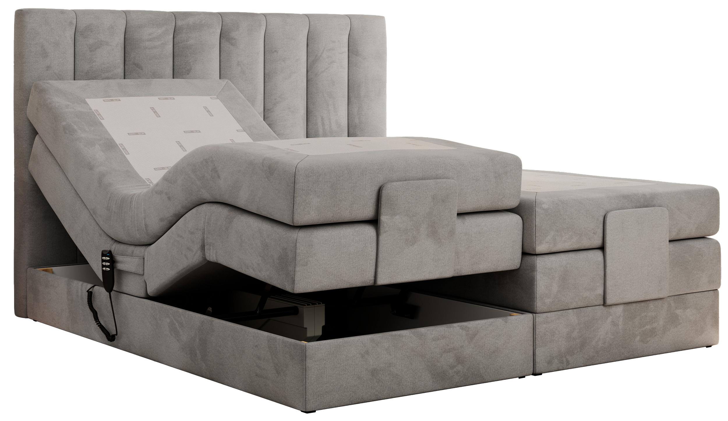 wohnli-moebel-suche-800000820778 Wohnli Möbelsuche - BOXBETT COMFORTO 140/200 - Hellgrau Velvet - H4
