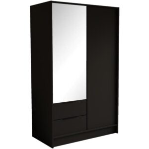 wohnli-moebel-suche-800000822387 Wohnli Möbelsuche - DREHTÜRENSCHRANK Niko 100/51/200 cm schwarz