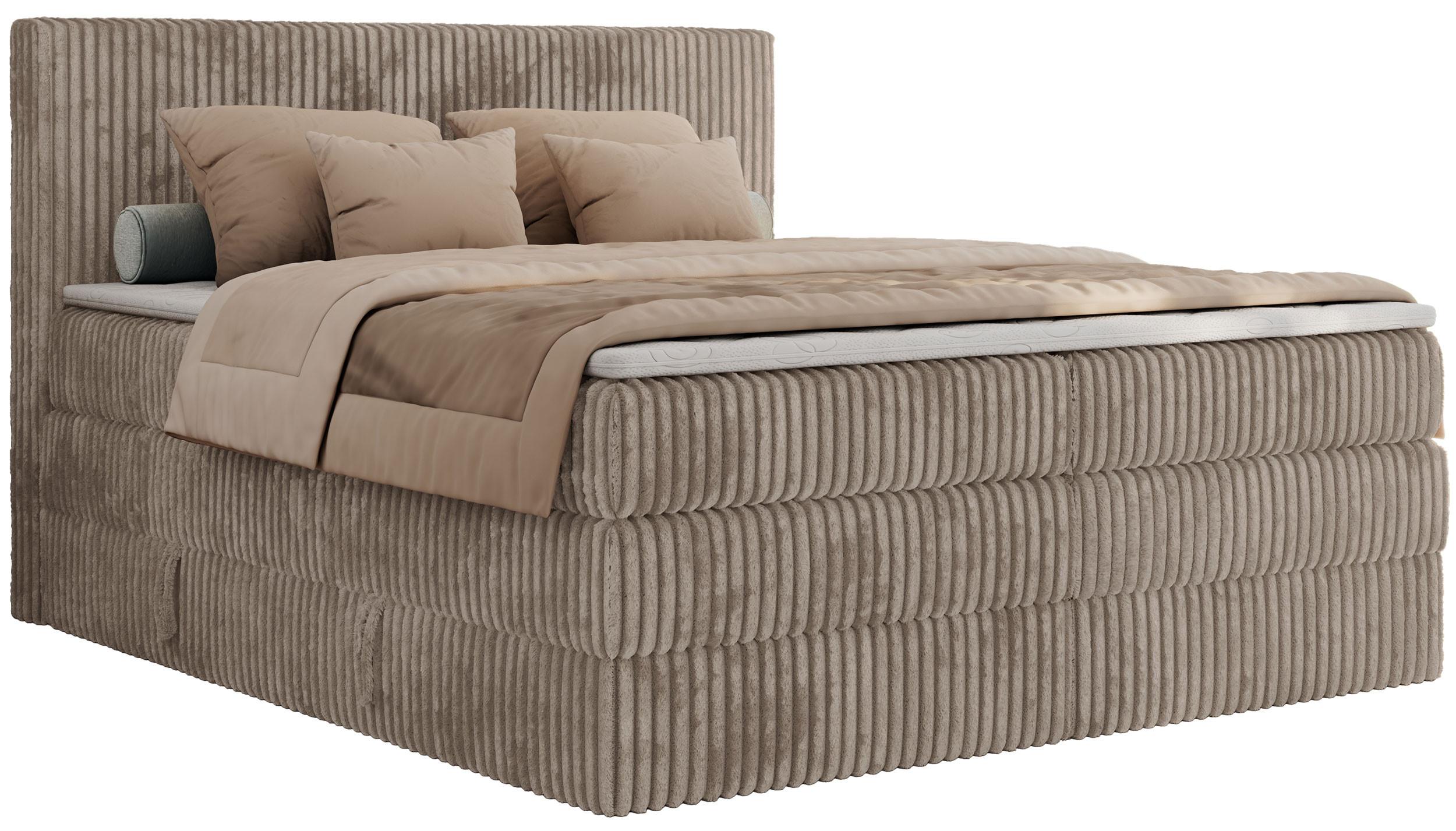 wohnli-moebel-suche-800000825005 Wohnli Möbelsuche - BOXSPRINGBETT TILIANO KING - 160/200 - Hellbraun Cord - H4