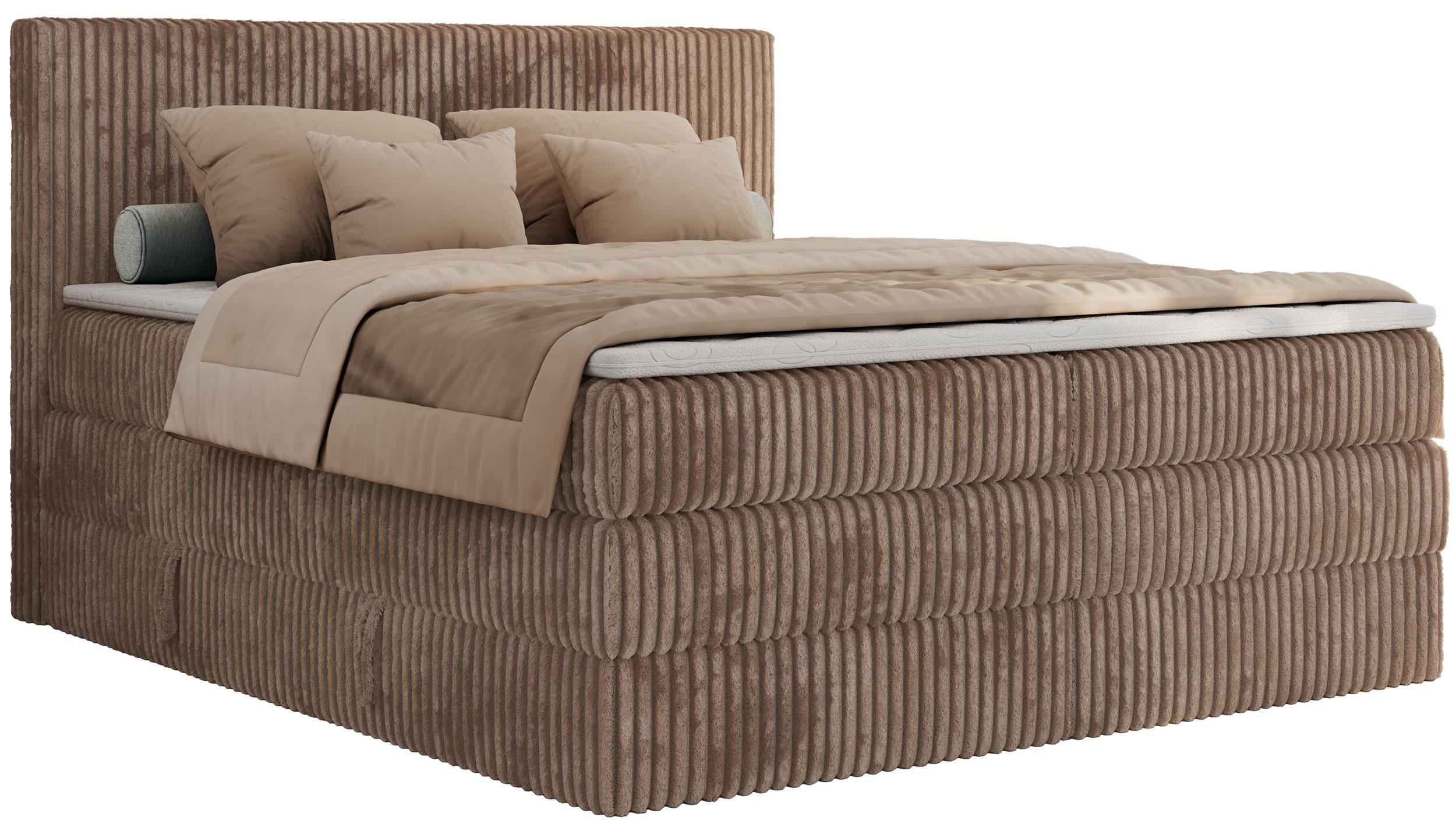 wohnli-moebel-suche-800000825015 Wohnli Möbelsuche - BOXSPRINGBETT TILIANO KING - 160/200 - Braun Cord - H3