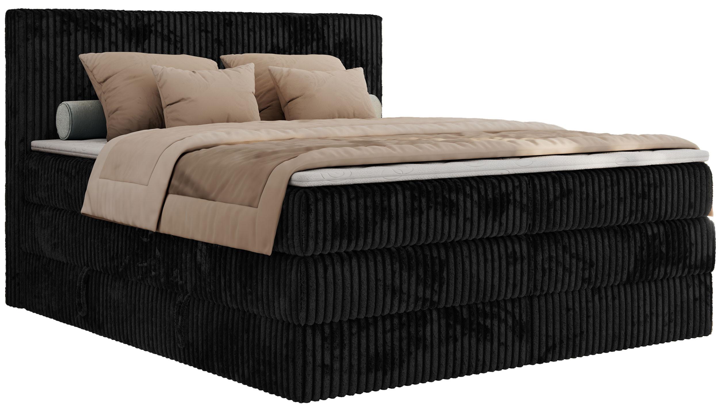 wohnli-moebel-suche-800000825211 Wohnli Möbelsuche - BOXSPRINGBETT TILIANO KING - 180/200 - Schwarz Cord - H3