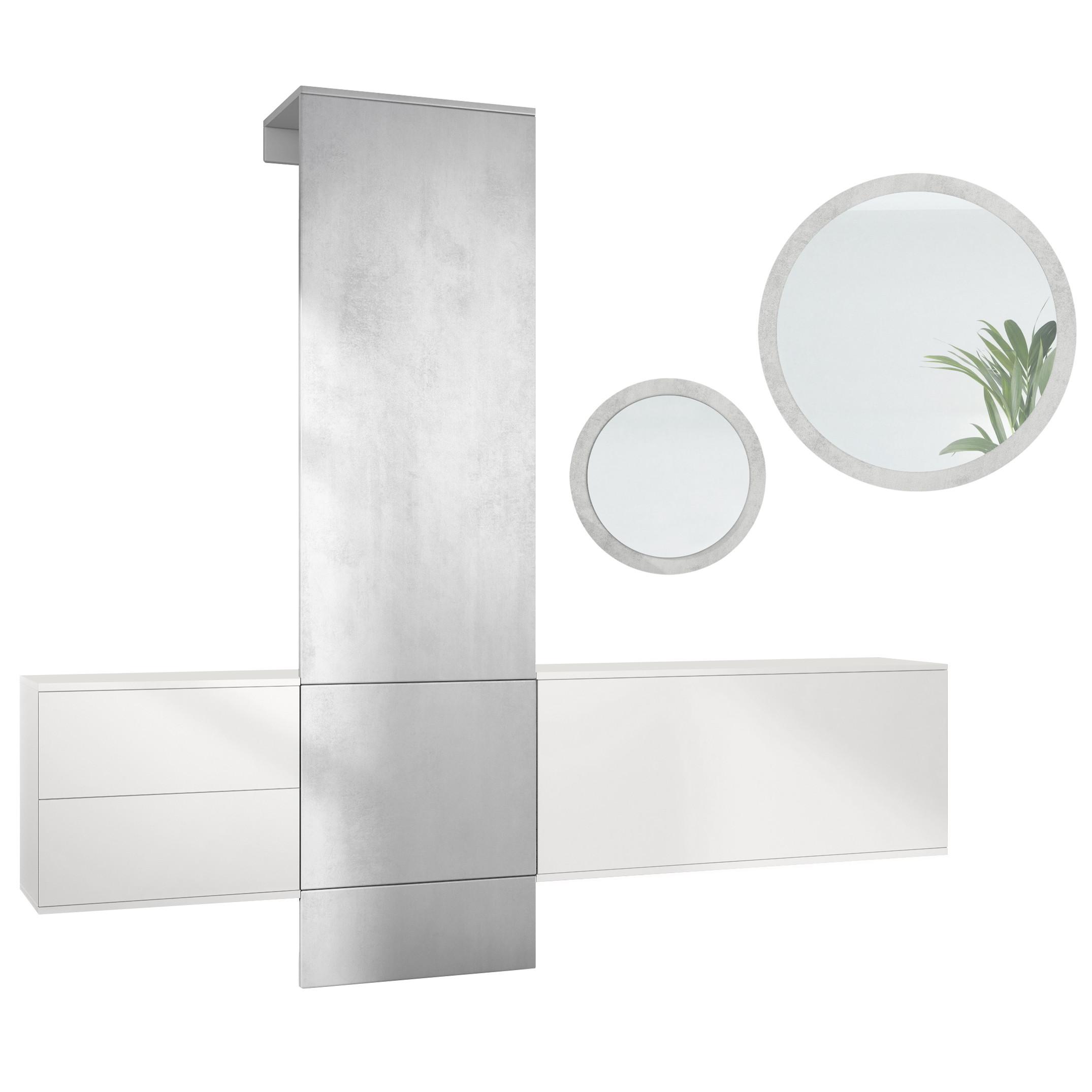 Wohnli Möbelsuche - GARDEROBE DualVista Beton Oxid Optik