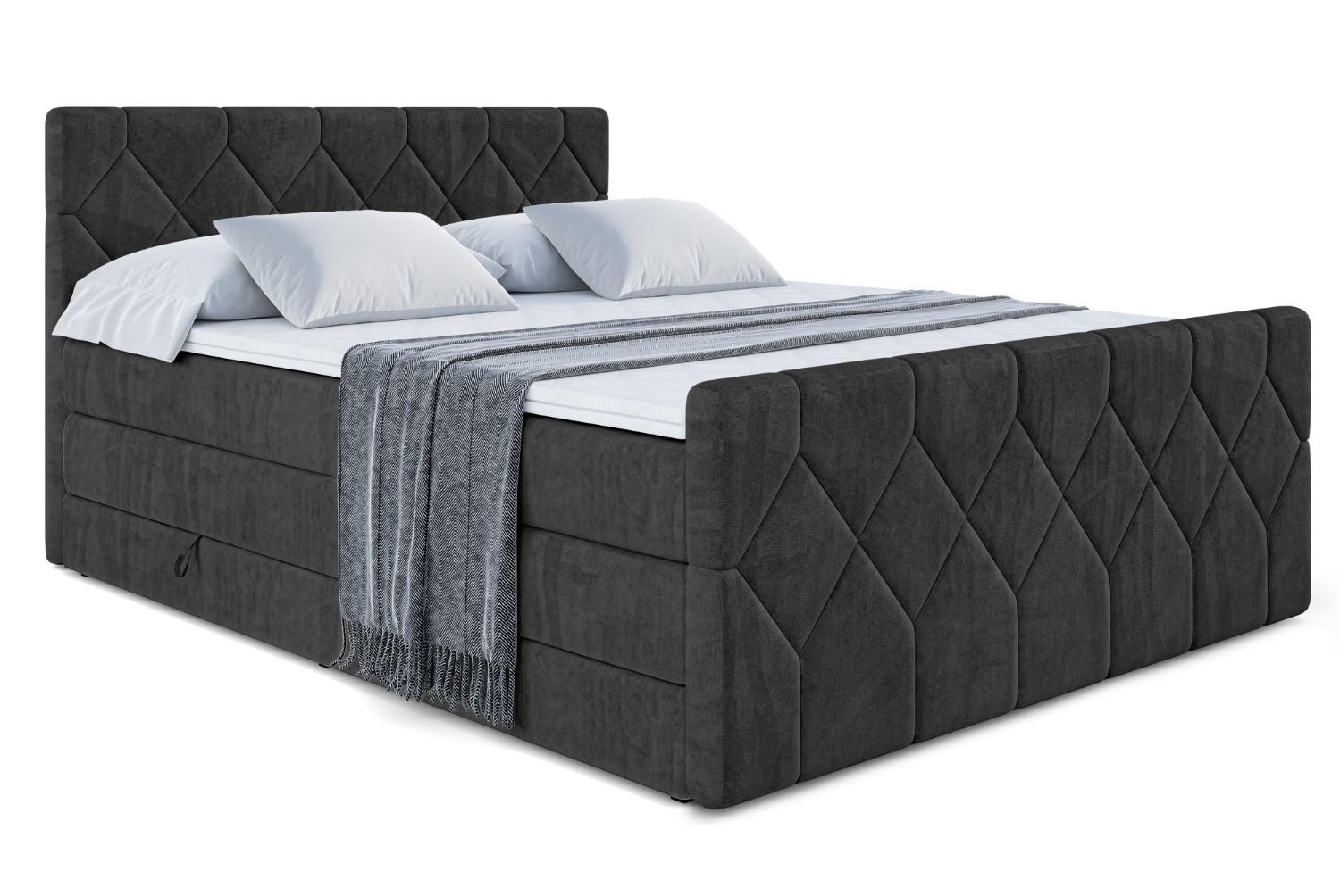 wohnli-moebel-suche-800000830010 Wohnli Möbelsuche - BOXSPRINGBETT CATOR-Z KING - 120x200 - H3/H4 - Schwarz