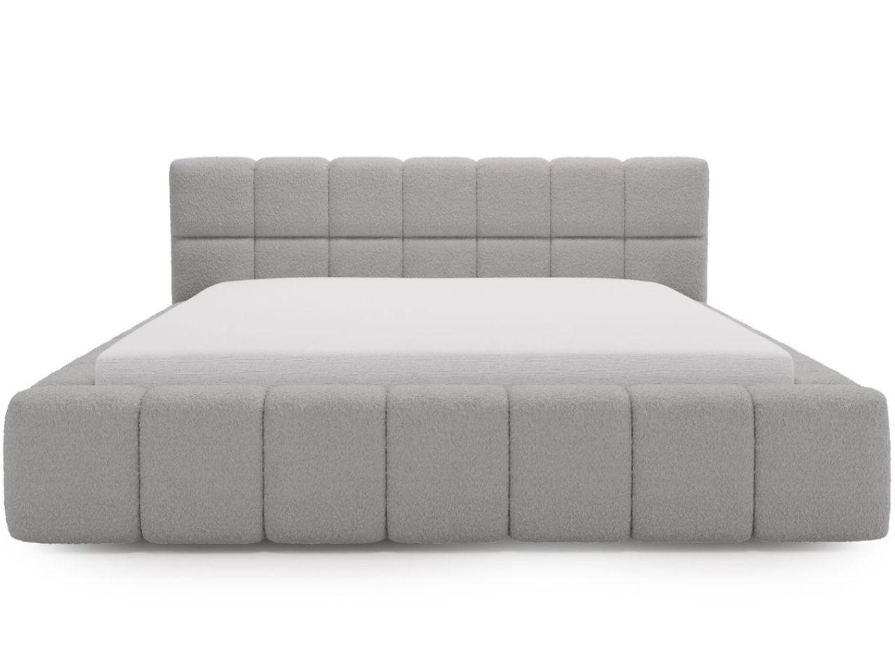 wohnli-moebel-suche-800000831408 Wohnli Möbelsuche - POLSTERBETT Alicante Bouclé-Stoff 180x200 Hellgrau