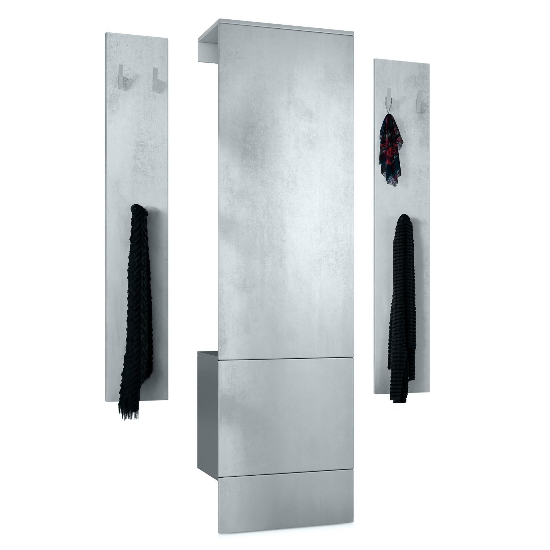 Wohnli Möbelsuche - GARDEROBE Hollywood Beton Oxid Optik