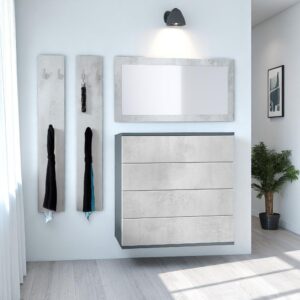 wohnli-moebel-suche-800000831708-1 GARDEROBE Horizon Beton Oxid Optik Holzwerkstoff Vladon Garderoben Grau