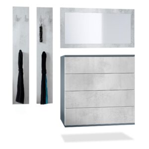 Wohnli Möbelsuche - GARDEROBE Horizon Beton Oxid Optik