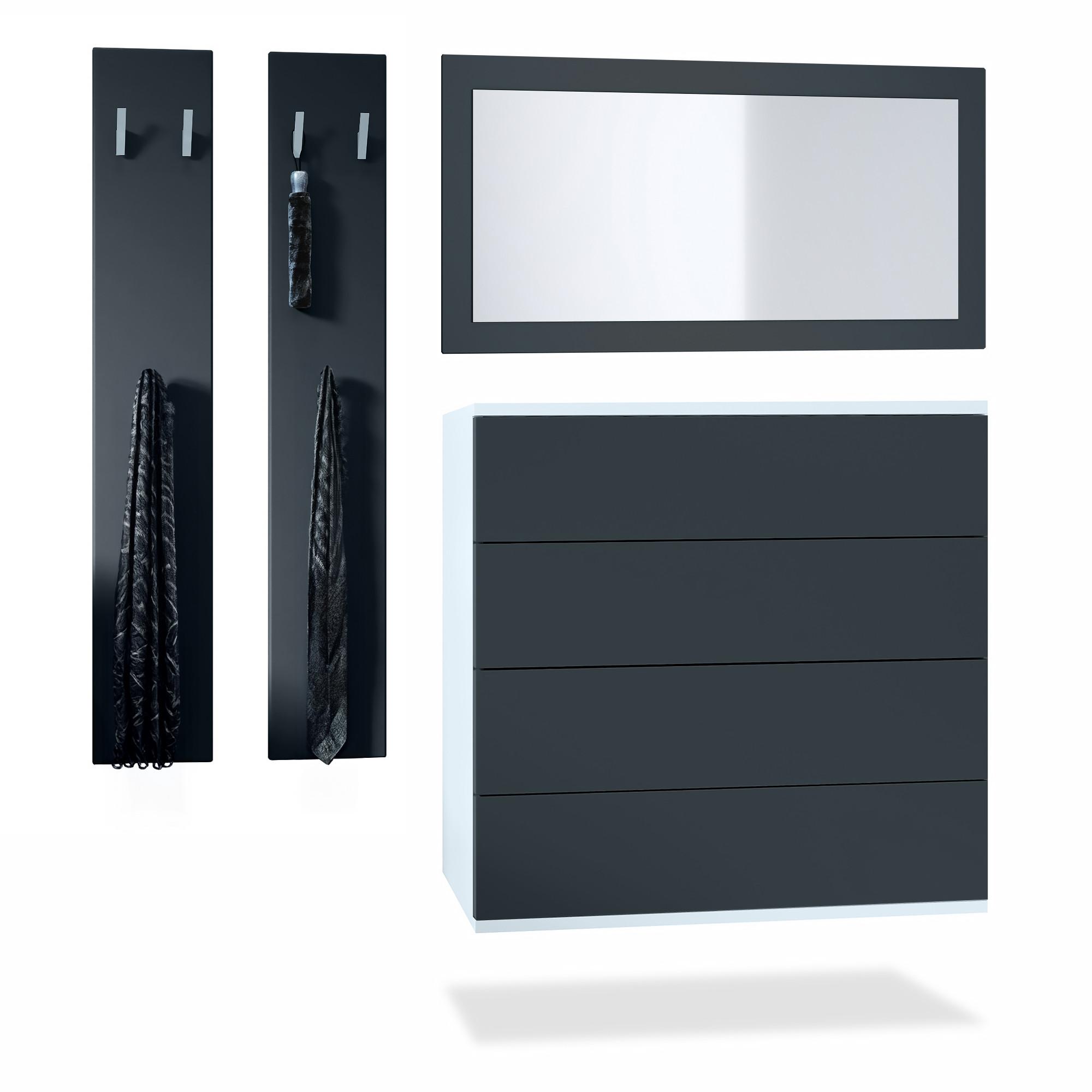 Wohnli Möbelsuche - GARDEROBE Horizon Schwarz matt