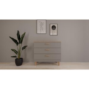 wohnli-moebel-suche-800000832425-1 KINDERKOMMODE Denver Grau Holzwerkstoff Petits-meubles Möbel > Kommoden & Schubladenschränke > Wickelkommoden Grau