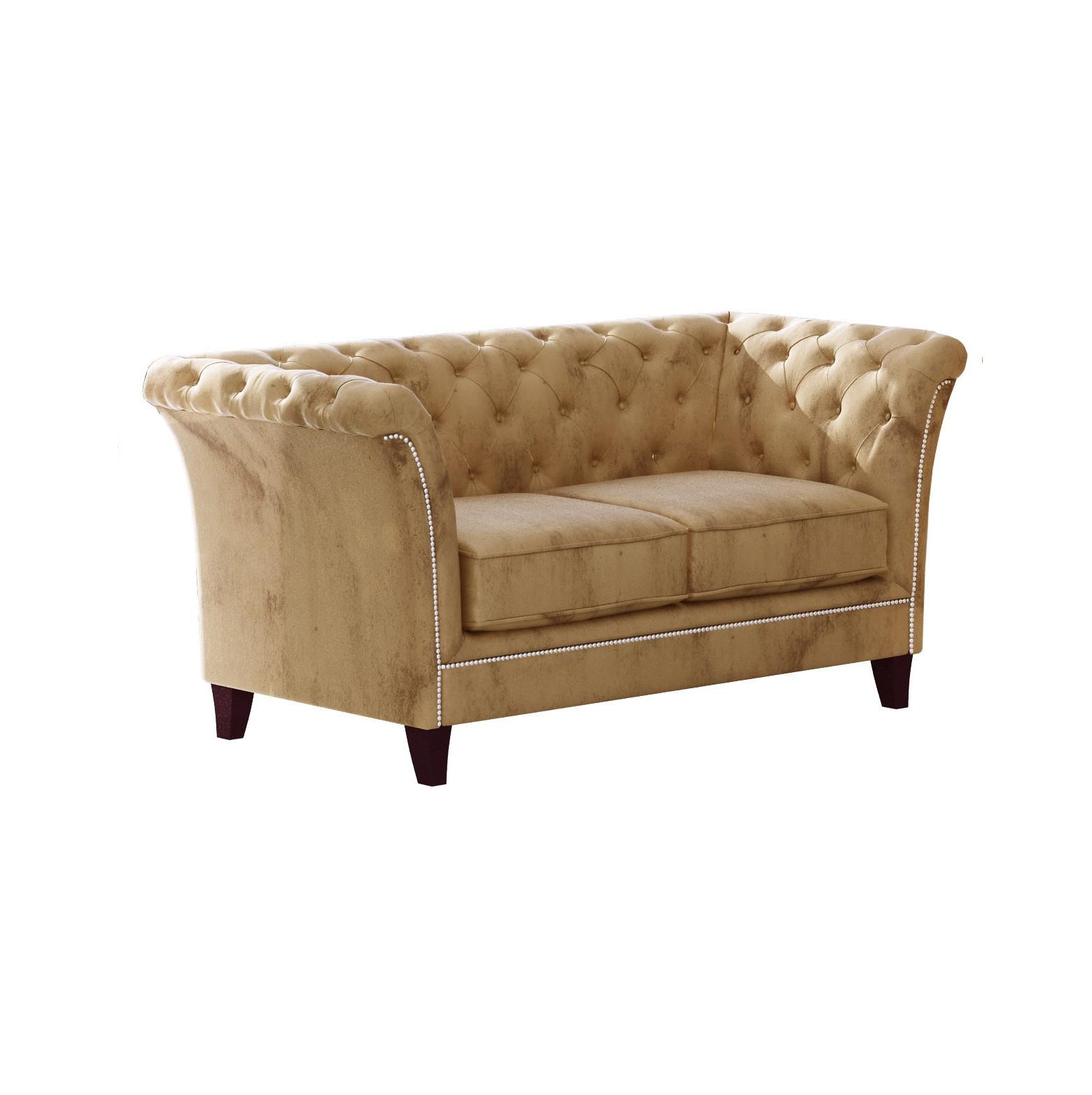 wohnli-moebel-suche-800000832898 Wohnli Möbelsuche - CHESTERFIELD-SOFA 2-Sitzer Fusion Beige Samt