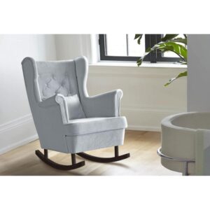 wohnli-moebel-suche-800000837728-1 SCHAUKELSTUHL Fabio hellgrau mit Wenge Beinen Textil Beautysofa Möbel > Sessel > Relaxsessel Grau