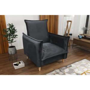 RELAXSESSEL Pillow grau mit Buchenbeinen Textil Beautysofa Möbel > Sessel > Polstersessel Grau