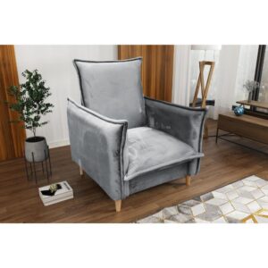 wohnli-moebel-suche-800000838168-1 RELAXSESSEL Pillow hellgrau mit Buchenbeinen Textil Beautysofa Möbel > Sessel > Polstersessel Grau