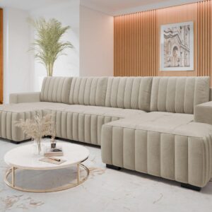 wohnli-moebel-suche-800000838279-1 WOHNLANDSCHAFT Hugo U Textil MIRJAN24 Möbel > Sofas & Couches > Wohnlandschaften > Wohnlandschaften U-Form Braun