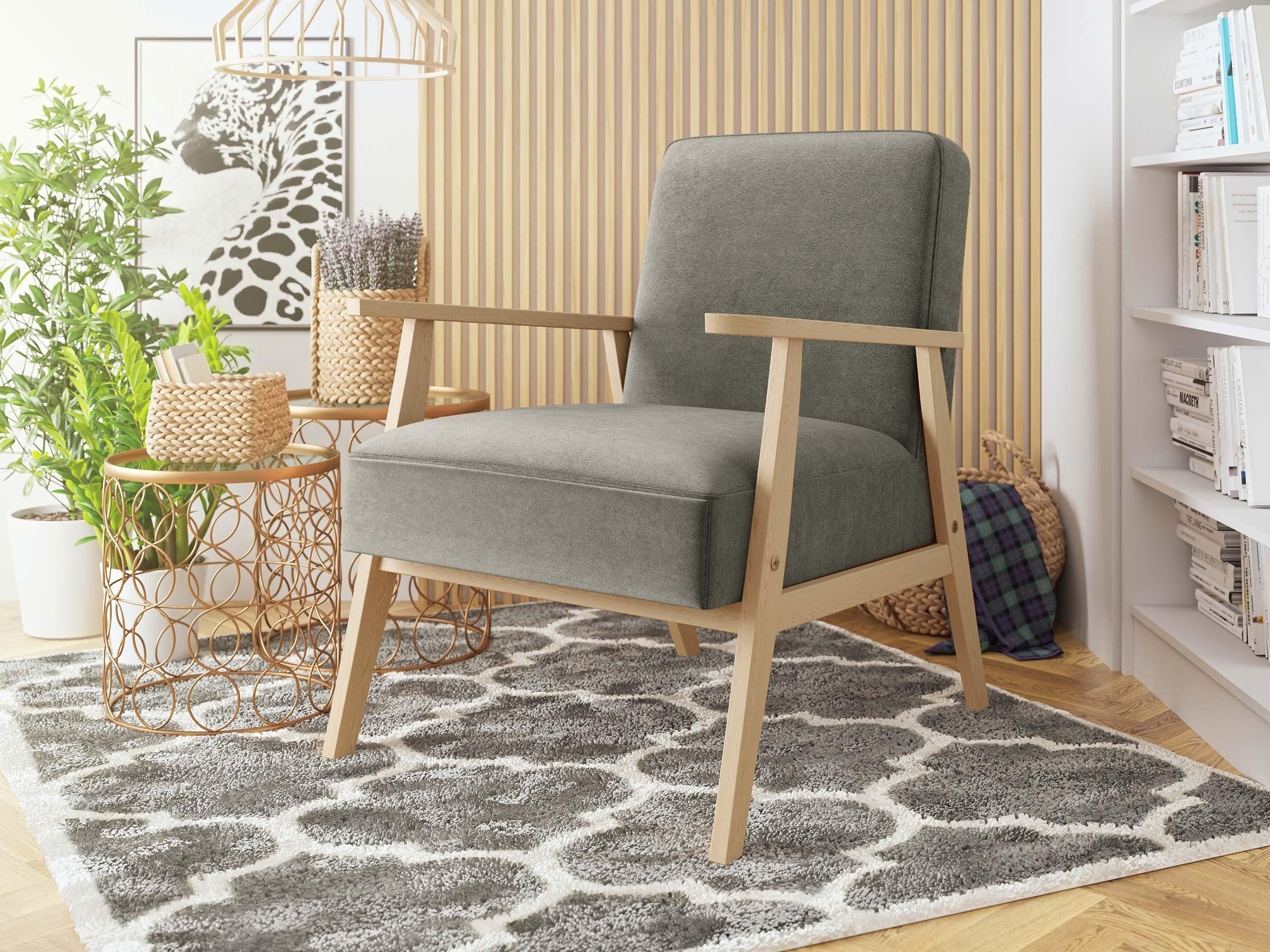 SESSEL Retro Textil MIRJAN24 Möbel > Sessel > Polstersessel Grau