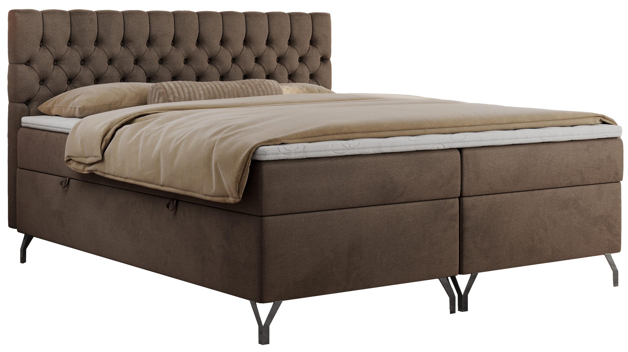 wohnli-moebel-suche-800000842970 Wohnli Möbelsuche - BOXBETT GRIMALDI 120/200 Braun Velvet - H3