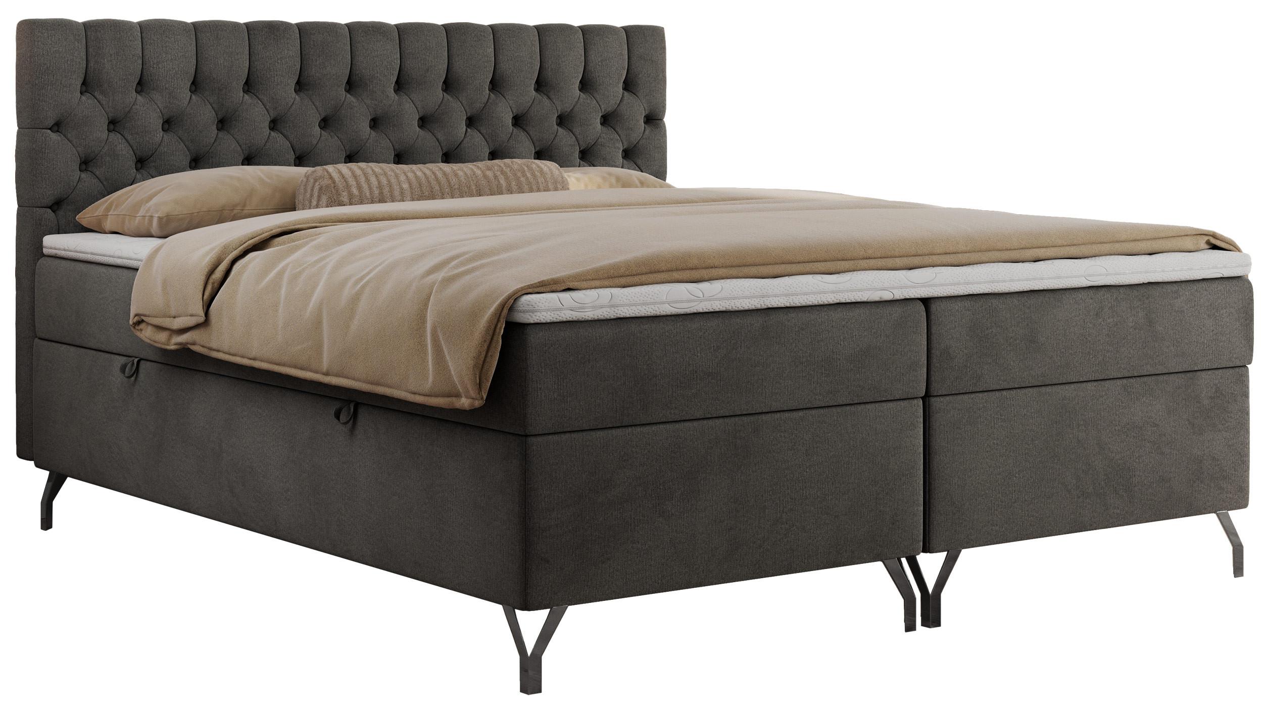 wohnli-moebel-suche-800000842971 Wohnli Möbelsuche - BOXBETT GRIMALDI 140/200 Dunkelgrau Velvet - H4