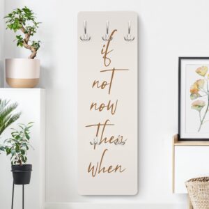 wohnli-moebel-suche-800000846840-1 WANDGARDEROBE - If not now then when 34/105 cm Holzwerkstoff Bilderwelten Garderoben > Garderobenhaken Beige