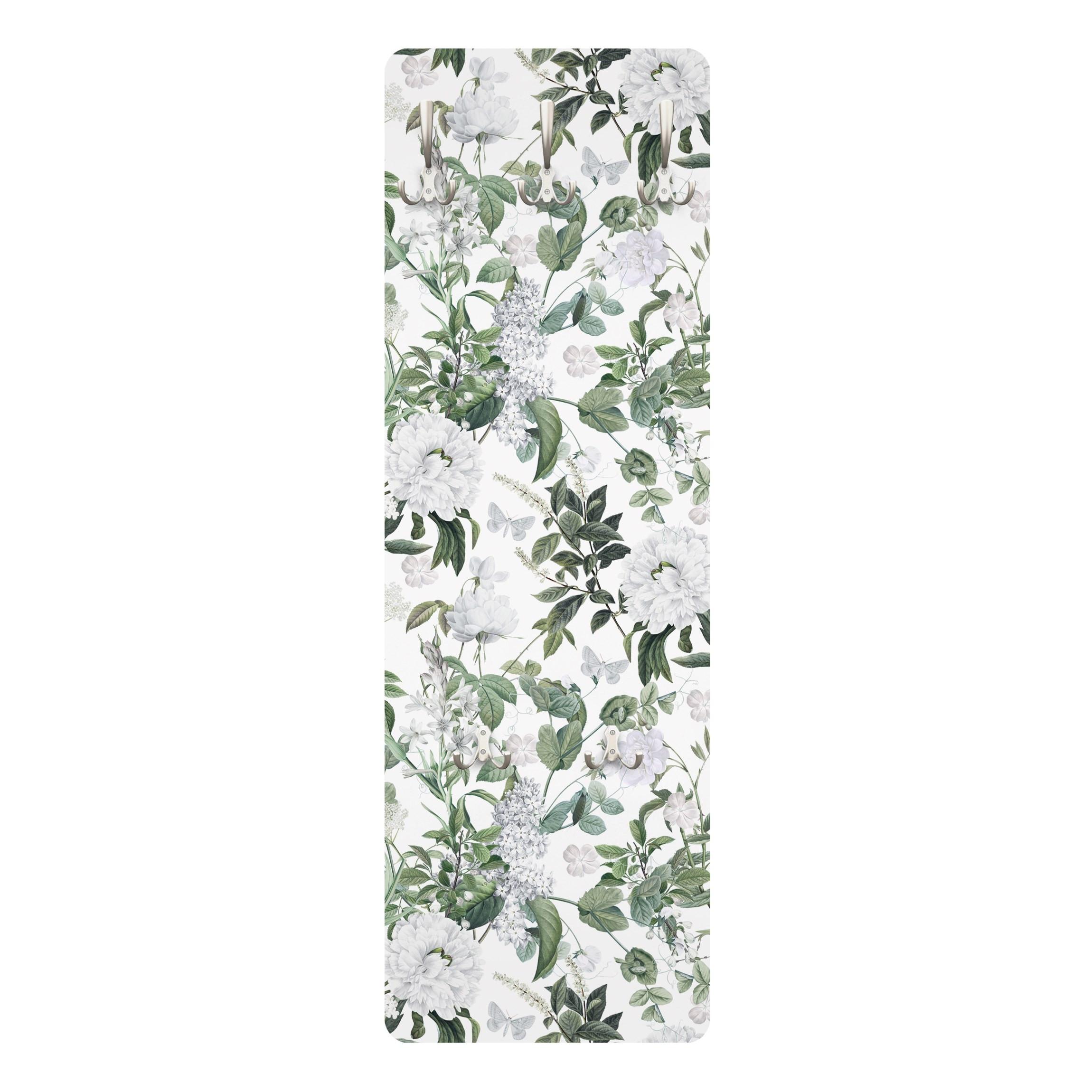 wohnli-moebel-suche-800000846846 Wohnli Möbelsuche - WANDGARDEROBE - Weiße Blüten und Schmetterlinge 34/105 cm