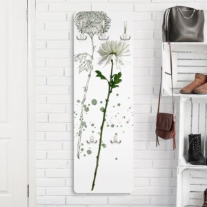 wohnli-moebel-suche-800000846858-1 WANDGARDEROBE - Botanisches Aquarell - Löwenzahn 34/105 cm Holzwerkstoff Bilderwelten Garderoben > Garderobenhaken Weiß