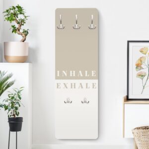 wohnli-moebel-suche-800000846859-1 WANDGARDEROBE - Inhale and exhale 34/105 cm Holzwerkstoff Bilderwelten Garderoben > Garderobenhaken Beige
