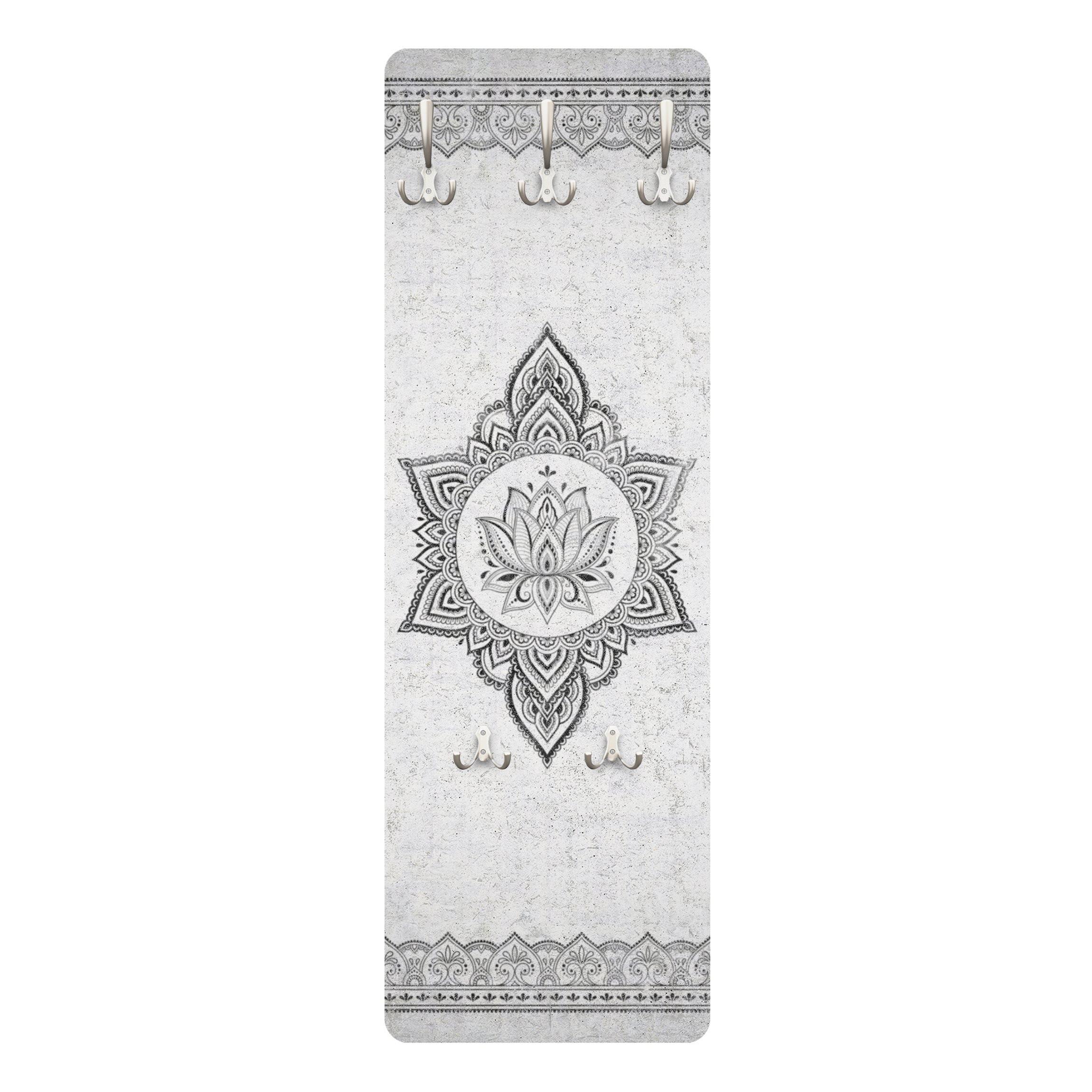 wohnli-moebel-suche-800000846879 Wohnli Möbelsuche - WANDGARDEROBE - Mandala Lotus Betonoptik 34/105 cm