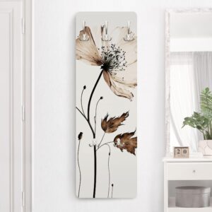wohnli-moebel-suche-800000846881-1 WANDGARDEROBE - Transparente Blüte Braun 34/105 cm Holzwerkstoff Bilderwelten Garderoben > Garderobenhaken Braun
