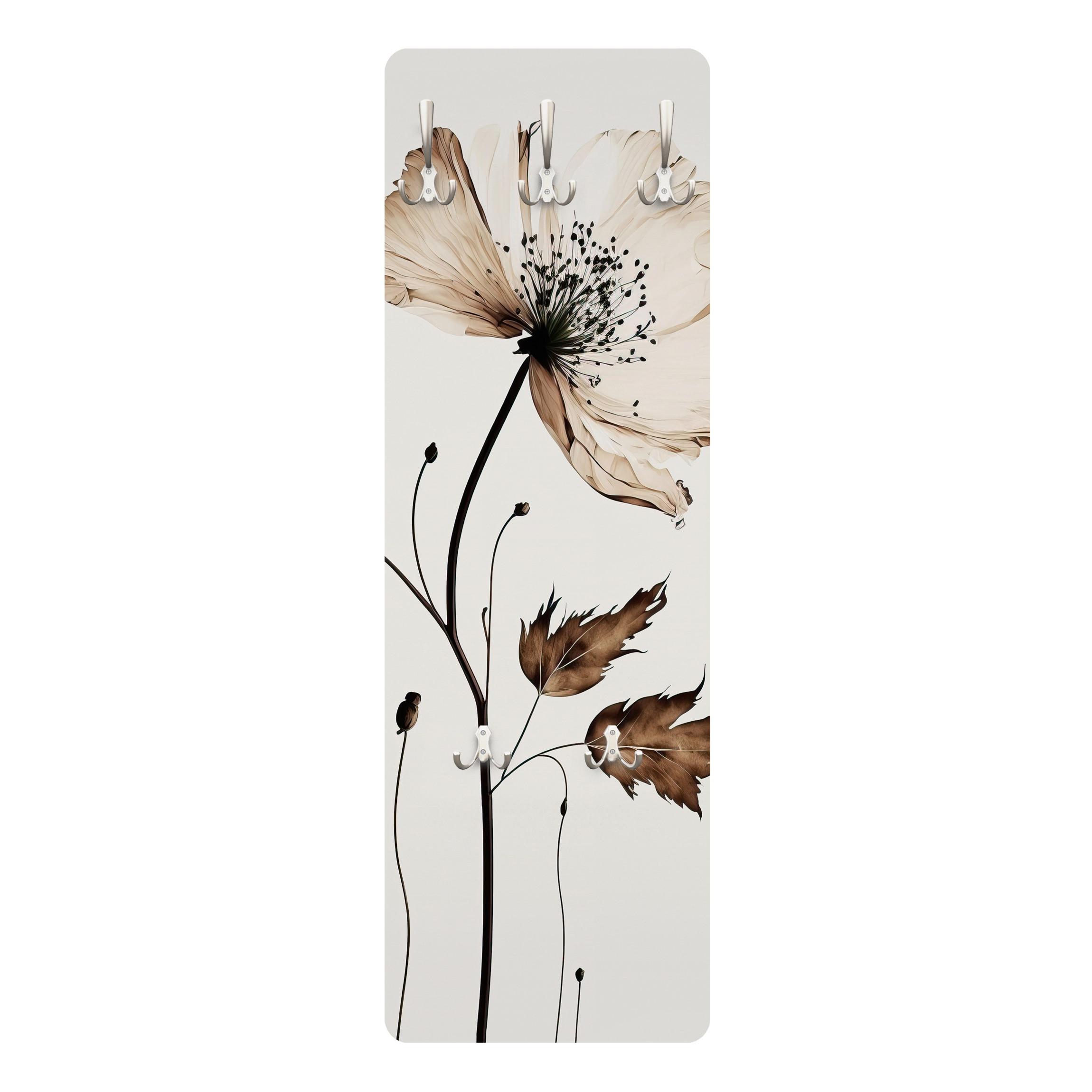 wohnli-moebel-suche-800000846881 Wohnli Möbelsuche - WANDGARDEROBE - Transparente Blüte Braun 34/105 cm