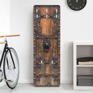wohnli-moebel-suche-800000846900-1 WANDGARDEROBE - Historische Holztür 34/105 cm Holzwerkstoff Bilderwelten Garderoben > Garderobenhaken Braun