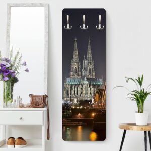 wohnli-moebel-suche-800000846919-1 WANDGARDEROBE - Kölner Dom 34/105 cm Holzwerkstoff Bilderwelten Garderoben > Garderobenhaken Grau