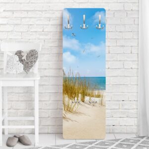 wohnli-moebel-suche-800000846936-1 WANDGARDEROBE - Strand an der Nordsee 34/105 cm Holzwerkstoff Bilderwelten Garderoben > Garderobenhaken Beige