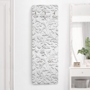 wohnli-moebel-suche-800000846940-1 WANDGARDEROBE - Barock Muster Gipsoptik 34/105 cm Holzwerkstoff Bilderwelten Garderoben > Garderobenhaken Schwarz