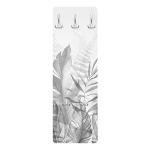 wohnli-moebel-suche-800000846961 Wohnli Möbelsuche - WANDGARDEROBE - Botanik Tropische Blätter Grau 34/105 cm