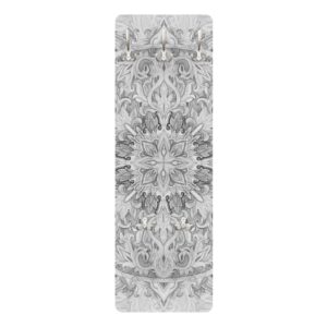 Wohnli Möbelsuche - WANDGARDEROBE - Mandala Aquarell Ornament Muster Schwarz